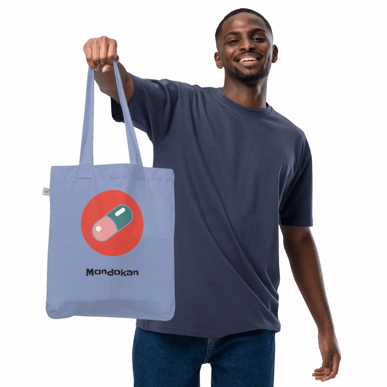 organic fashion tote bag light denim front 64715d91e293c